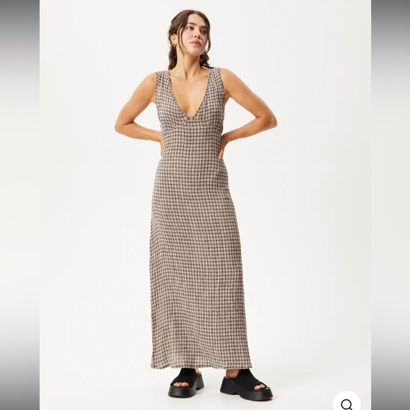 Afends Seersucker Check Maxi Dress - Picture 3 of 4